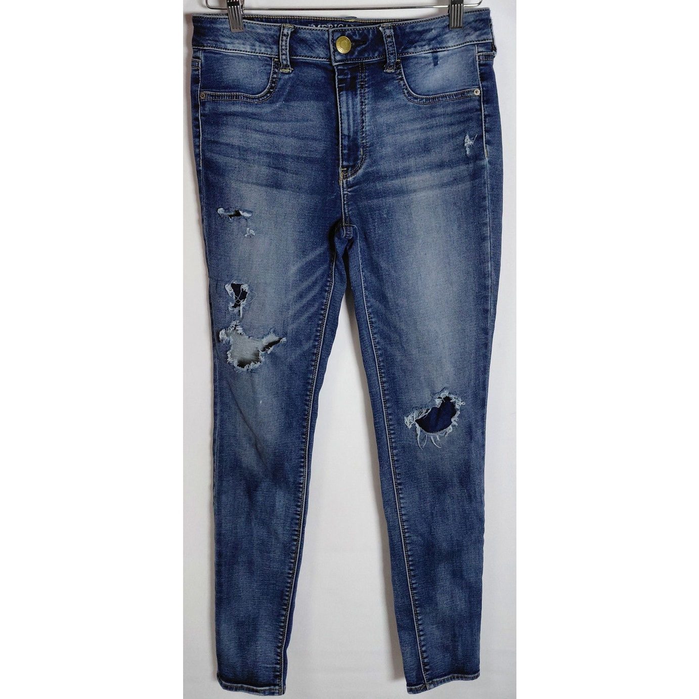 American Eagle Outfitters Hi-Rise Jegging Blue Jeans Slim Size 8